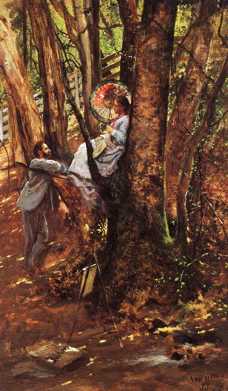 Jules Tavernier In Wildwood Glen oil painting picture